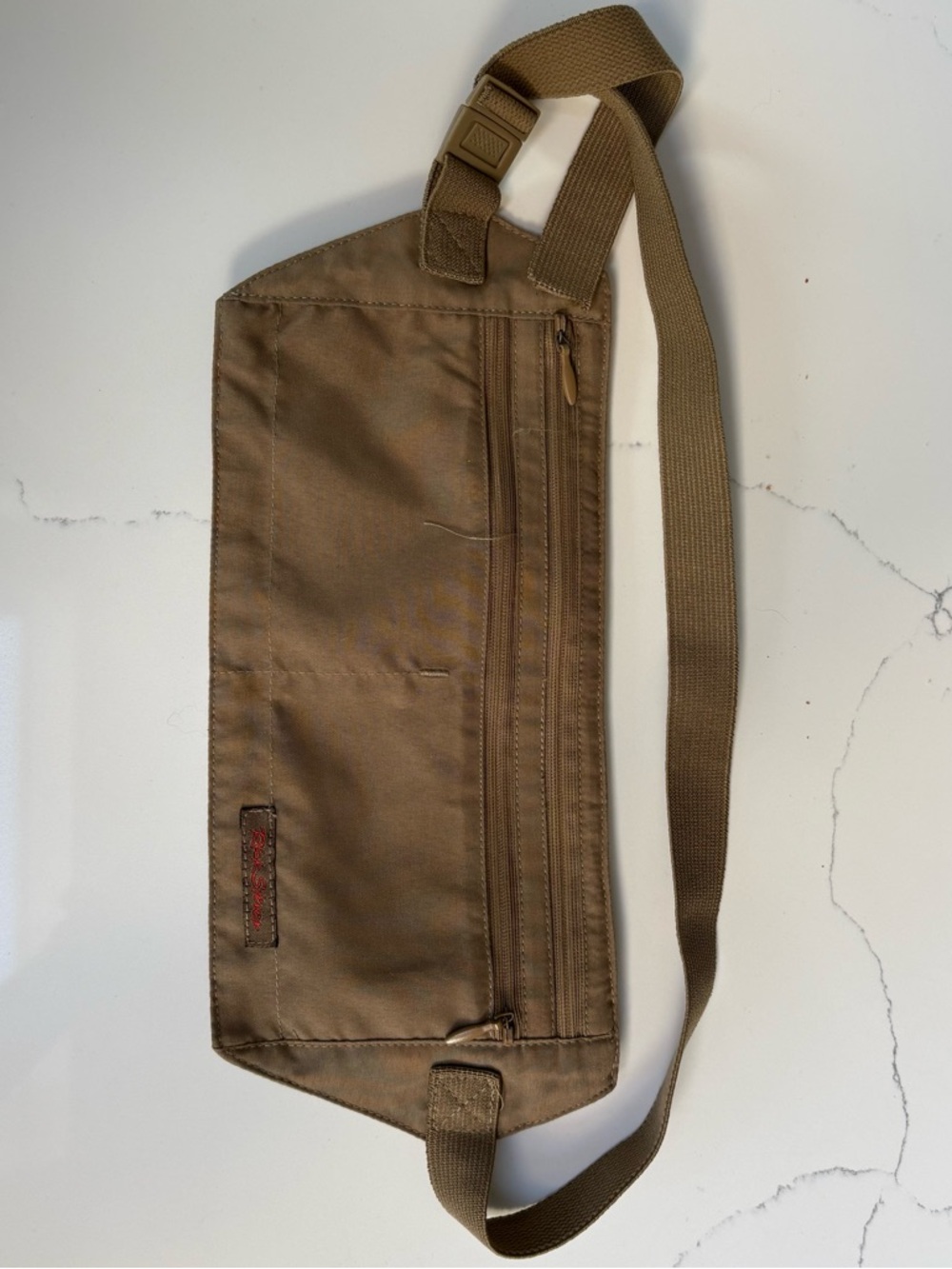 Rick Steves Money Belt Small Beige Travel Fanny Pack Waist Wallet Elastic Zipper